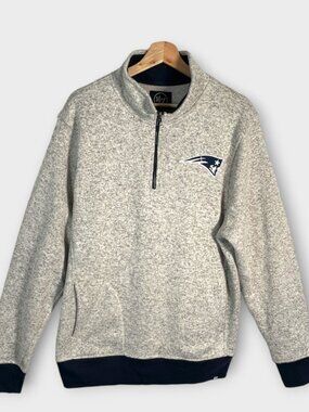 Patriots ‘47 Brand 1/4 Zip Pullover Men's LARGE Fleece Sweatshirt New England